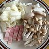 ワンパン！本鶏だしde濃厚！きのこのスープパスタの下準備