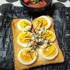 M*Pの作ってみた!投稿(\簡単満足朝ごはん/茹でたまごの明太マヨトースト)