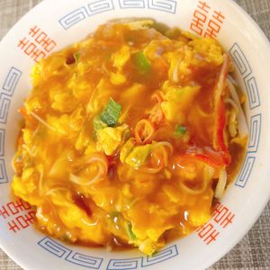 煌蓮mamの作ってみた!投稿(【カニカマ天津飯】とろ〜り餡たっぷり♬︎おてがる中華♬︎)