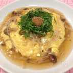 梅としそが和風あんによく合う！梅としその和風あんかけオムライ