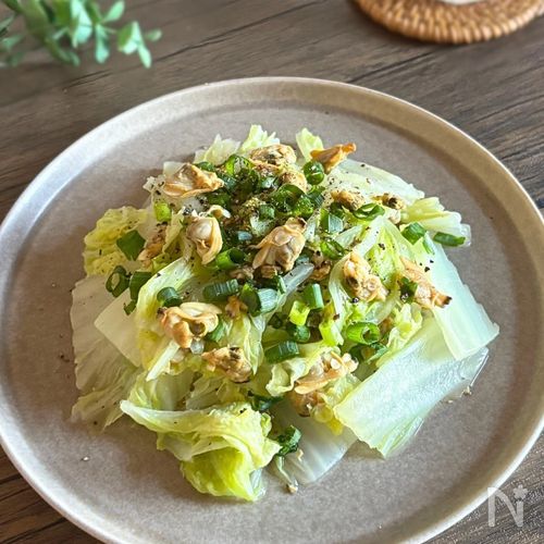 あさり缶と白菜のやさしい蒸し焼き【フライパンで簡単】