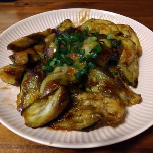 teyon🩵の作ってみた!投稿(茄子だけで！ご飯が進む【茄子の生姜焼き】)