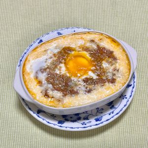 キャピタンの作ってみた!投稿(2つのソースはレンジで簡単！熱々とろとろ♪【ミートドリア】)
