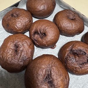 ねこ🐈の作ってみた!投稿(チョコチップココアベーグル)
