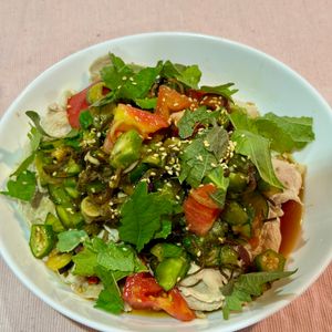 すみの作ってみた!投稿(夏野菜たっぷり豚しゃぶサラダ)