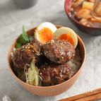 夏向けガッツリ爽やか♪大根おろしと青じその簡単つくね丼☆