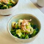 京菜の浅漬けとちくわのおろし和え