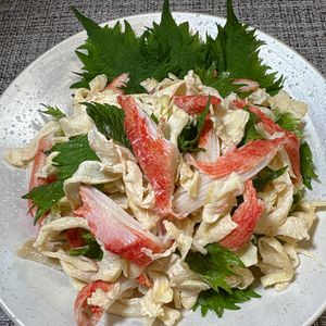 楽ラク手抜キッチン🐶🐾の作ってみた!投稿(クセになる味！カニカマと切り干し大根のマヨポン和え)