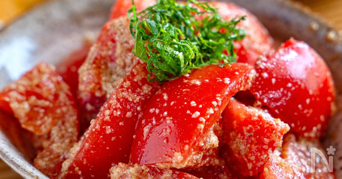 トマトのごまポン和え【3分副菜！さっぱり食べやすい】