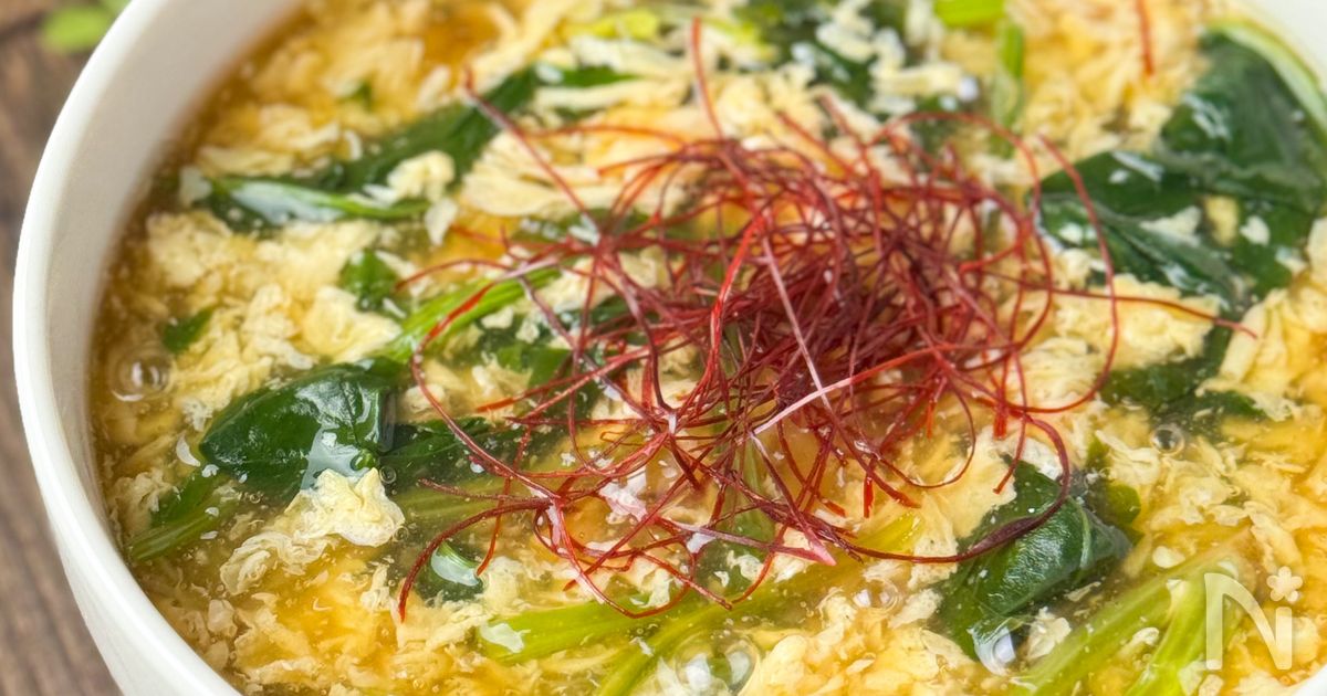 寒い日はこれに決まり！ほうれん草のかき玉うどん