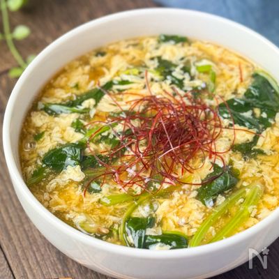 寒い日はこれに決まり!ほうれん草のかき玉うどん