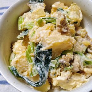 はるねこの作ってみた!投稿(男子も喜ぶ♪『新じゃがと菜の花の肉じゃが風♡おかずポテサラ』)