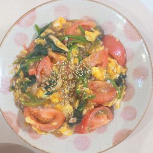 milkの作ってみた!投稿(【ほうれんそうの卵炒め】
焼肉のたれでこくうま♡)