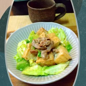 チョロリスの作ってみた!投稿(【豚肉と厚揚げの味噌炒め】ずっと使えるかさましおかず♪)