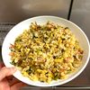 ケの作ってみた!投稿(【小松菜としらすの和風だし炒飯】和風な味わいがおいしい♡)