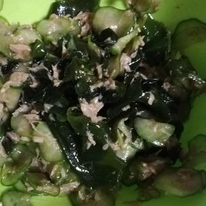 翔ママの作ってみた!投稿(子どもも食いつく♡ツナときゅうりとわかめの酢の物)