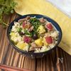 【豚こまとさつまいもの炊き込みご飯】うどんスープで味付け簡単の工程3
