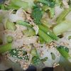 ぽぽペの作ってみた!投稿(ワンパンで簡単！【小松菜と蓮根のごま味噌炒め】ご飯が進む)