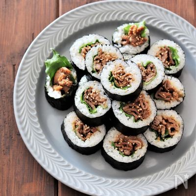 今年はこれ！豚焼肉の恵方巻き　お弁当にも。