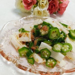 AKARI☆の作ってみた!投稿(【オクラと長芋の梅おかか和え】簡単スピード副菜♡)