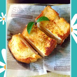 チョロリスの作ってみた!投稿(【クロックムッシュ風和風フレンチトースト】チーズがとろ～り♡)