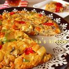 子供もペロリッ‼︎夏野菜の彩りスパニッシュオムレツ♥︎