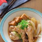 厚揚げと玉ねぎでボリュームUP！鶏手羽ポン酢