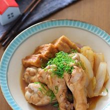 厚揚げと玉ねぎでボリュームUP！鶏手羽ポン酢