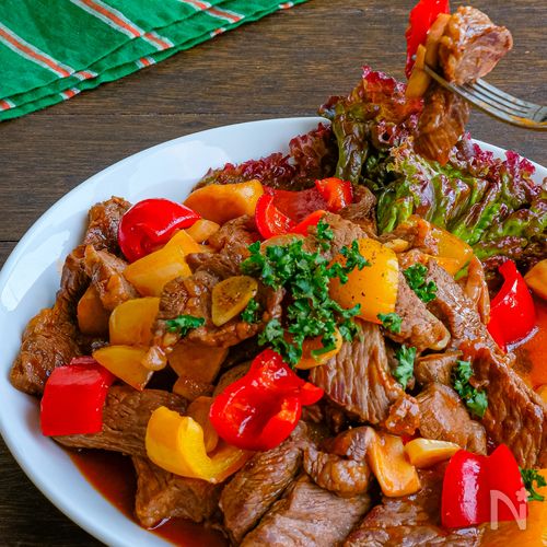 お手頃価格のお肉でも美味しい！！チャップステーキ