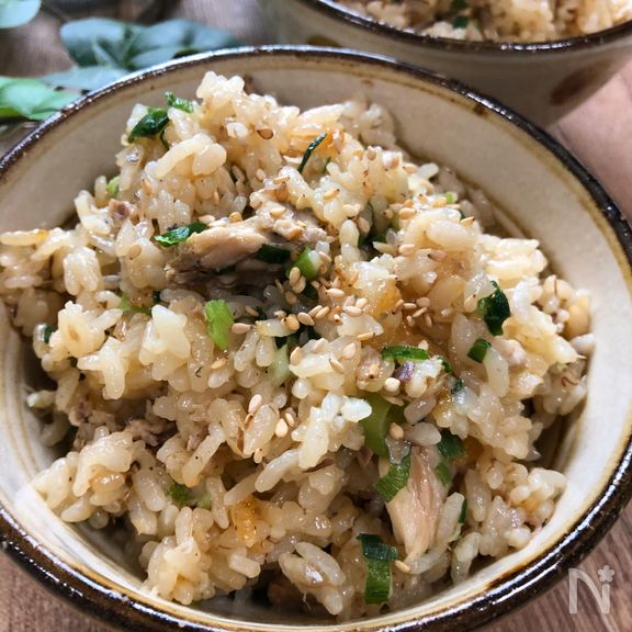 鯖缶で簡単！鯖とネギの炊き込みご飯☆