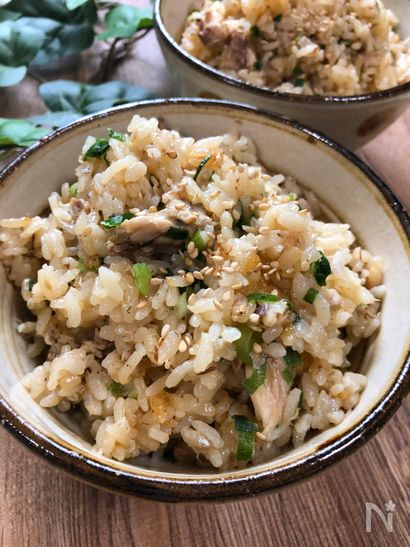 鯖缶で簡単！鯖とネギの炊き込みご飯☆