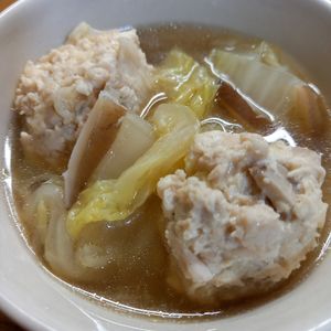 776193の作ってみた!投稿(10分で完成！【鶏団子と白菜の具沢山スープ】胡麻油香る♩)
