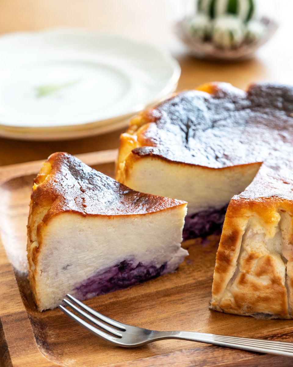 【ブルーベリーバスクチーズケーキ】濃厚だけどさっぱり♪ レシピサイトNadia