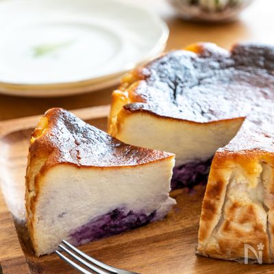 【ブルーベリーバスクチーズケーキ】濃厚だけどさっぱり♪
