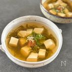 冷やしても美味しい！【めかぶと豆腐のさっぱり汁】