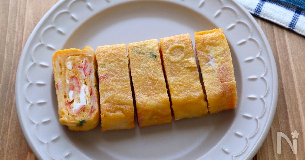 お弁当に使える【カニカマたまご焼き】