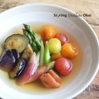 梅だしの夏野菜おひたし