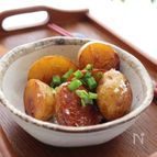新じゃがの照り煮