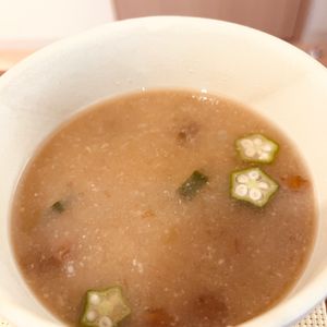 金の作ってみた!投稿(【おくらとなめこのねばねば味噌汁】基本の出汁のとり方)