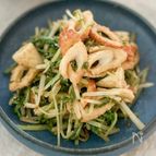 簡単副菜！【水菜とちくわの胡麻きなこあえ】