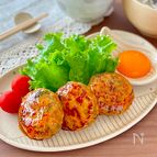大葉たっぷり♩お月見鶏つくね