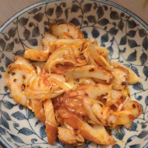 たりおの作ってみた!投稿(爆速３分おかず【ちくわとねぎのラー油和え】)