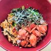 和音の作ってみた!投稿(お肉好きの夫が喜ぶお魚ごはん♡『焼き鮭と小松菜と卵の三色丼』)