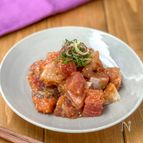 【お刺身のごま味噌和え】しょうゆ味に飽きたらコレ♪