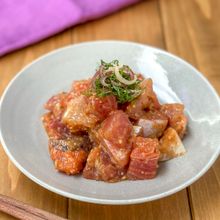 【お刺身のごま味噌和え】しょうゆ味に飽きたらコレ♪
