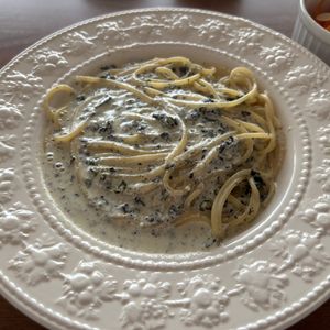 こむぎの作ってみた!投稿(混ぜるだけで絶品！海苔まみれクリームパスタ)