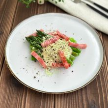 トースターで簡単！【アスパラのマスタードソースがけ】