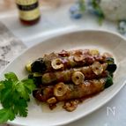 ズッキーニの肉巻き　にんにく白ワイン風味