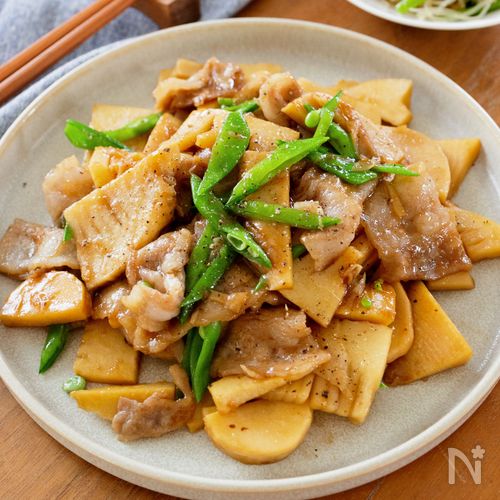 『豚バラとたけのこのオイスター炒め』簡単10分☆ご飯が進む♫