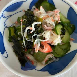万福の作ってみた!投稿(【きゅうりとわかめの酢の物】隠し味でさらにおいしく♡)